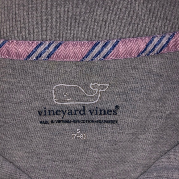 Girls Gray Long Sleeve Vineyard Vines Polo - Picture 4 of 4